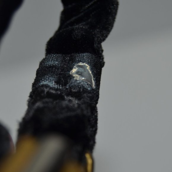 Vintage 40’s or 50’s Black Velvet Evening Bag with Attached Coin Purse MCM Pinup - Picture 13 of 15